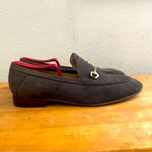 Firenze Atelier Men's Dark BROWN Suede Horse Bit Loafers Penny Loafers Slip-ons